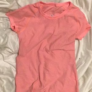Bright pink lululemon shirt